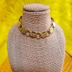 SARAH COV gold pattern bracelet/vintage